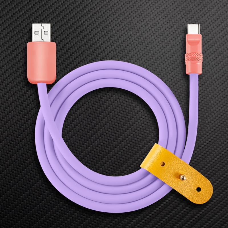 240W Contrast Color Silicone Fast Charging Cable