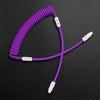 "Chubby Mood" Silicone Braided Fast Charging Cable #369 - Purple