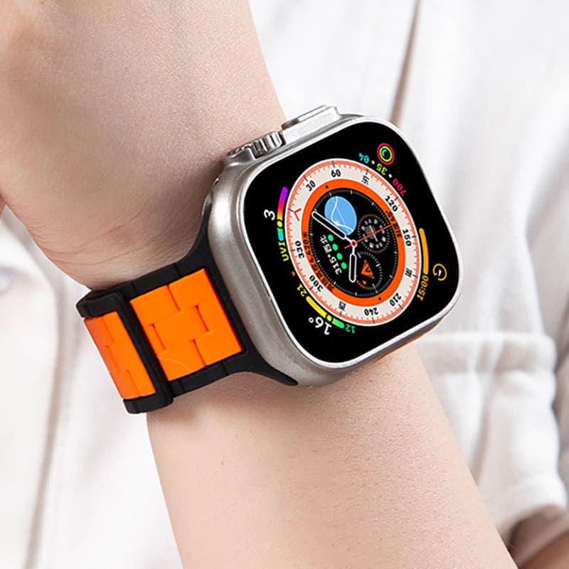 Color Blocking Fashion Silicone Band for Apple Watch