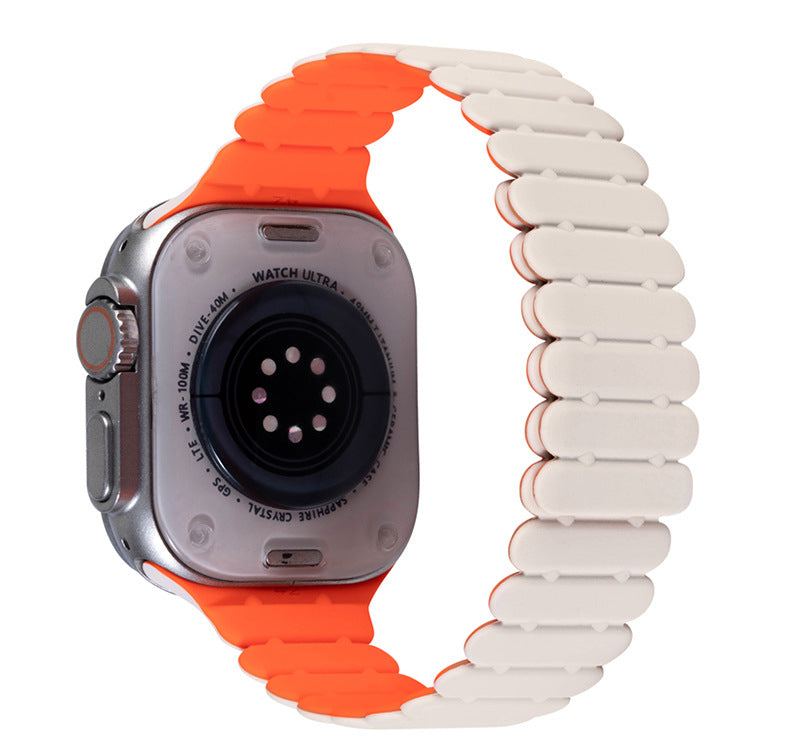 "Contrast Bamboo" Silicone Magnetic Band for Apple Watch