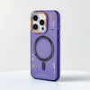 "Cyber" Clear Frosted Magsafe Case For iPhone 16 - Purple