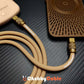 "Desert Titanium" Luxury Gold Charging Cable for iPhone 16 ProMax