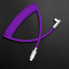 "Elbow Chubby" 240W Spring Cable With Mirrored Connector - Purple