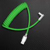 "Elbow Chubby" 240W Spring Cable With Mirrored Connector - Green