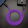 "LumiFlex Pro" 240W 4-In-1 Car Cable With RGB Glow - Purple