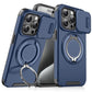 Military-Grade Shockproof Magnetic Case with Camera Slide & 360° Kickstand Ring