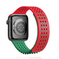 Multicolor Hole Silicone Breathable Watch Band For Apple Watch