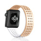 Multicolor Hole Silicone Breathable Watch Band For Apple Watch