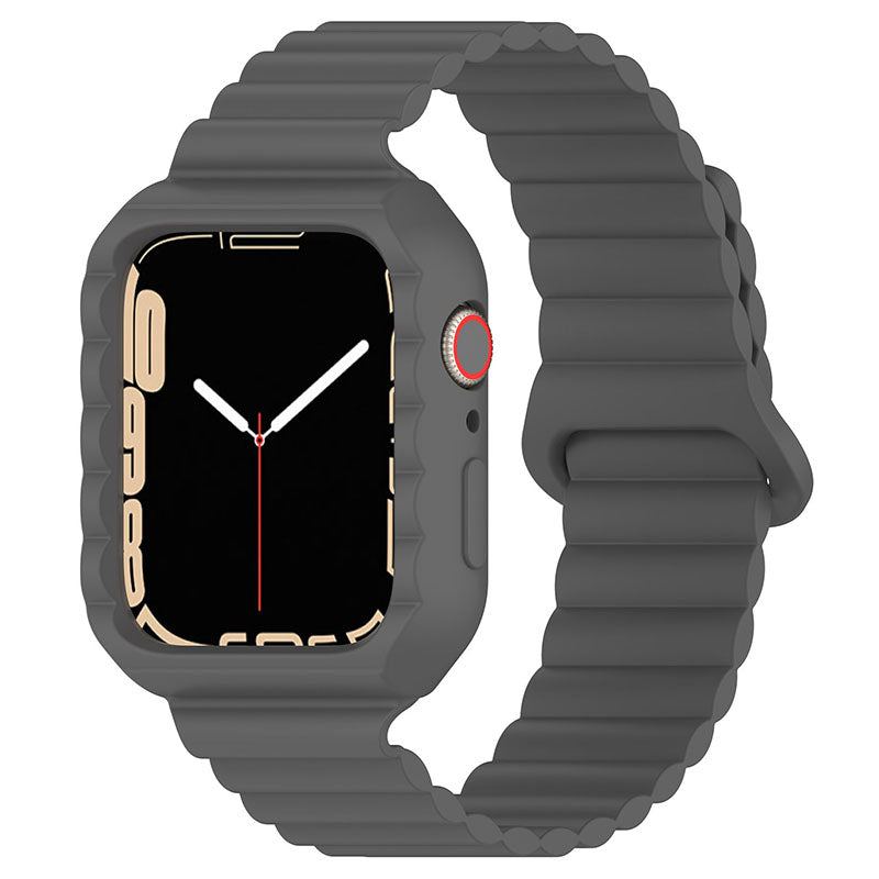 Sports Magnetic Silicone Integrated Watch Band For Apple Watch