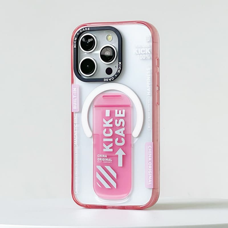 Summer Transparent Magnetic Self-Standing Phone Case