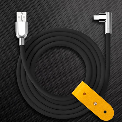 "Thin Chubby" 240W Charging Cable - 90° Elbow Design & Mirrored Connector