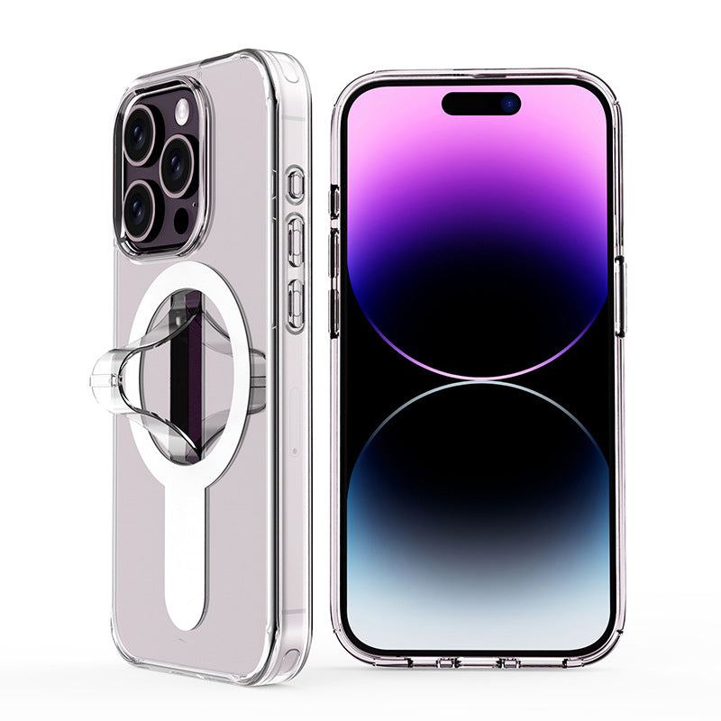 Transparent Magnetic Stand Shockproof iPhone Case