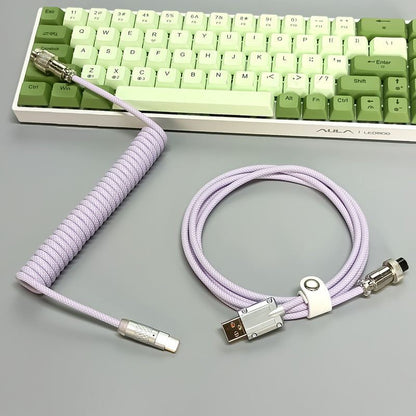 "Chubby" USB To Type C Spring Keyboard Cable