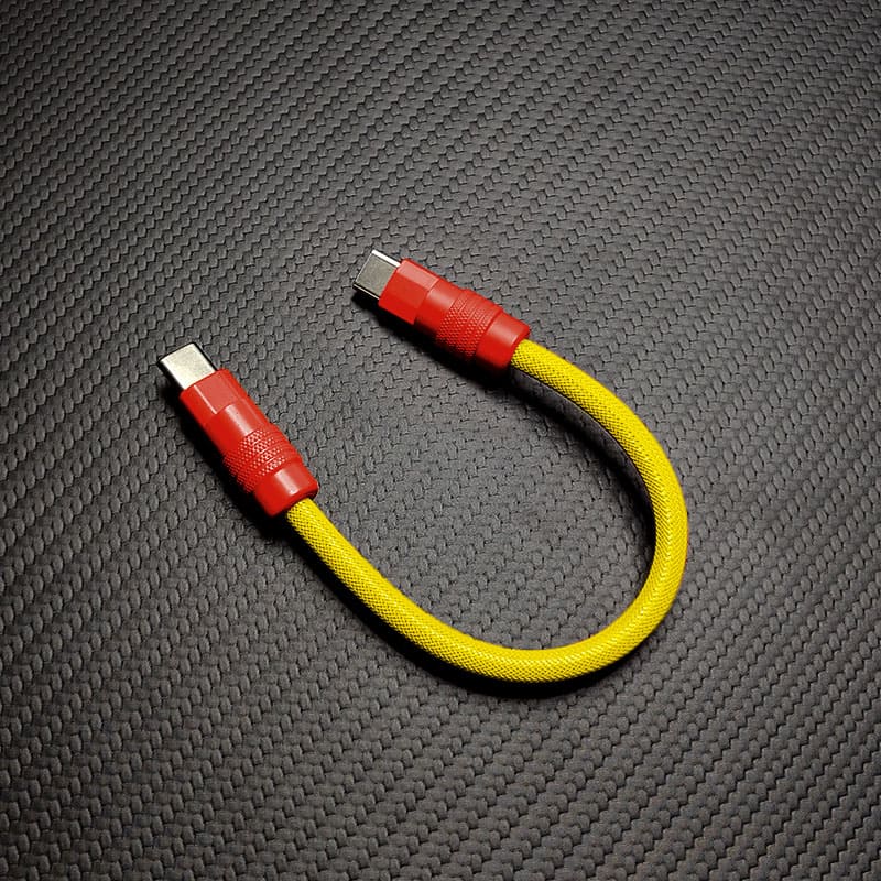 Ultra-Soft Braided 240W Color-Blocked Short Charging Cable