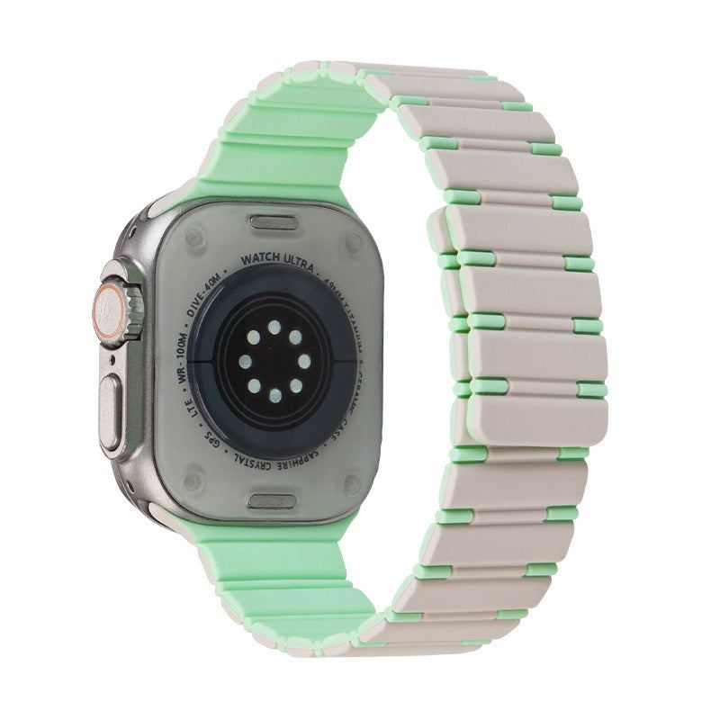 Vibrant Two-Color Magnetic Silicone Band For Apple Watch