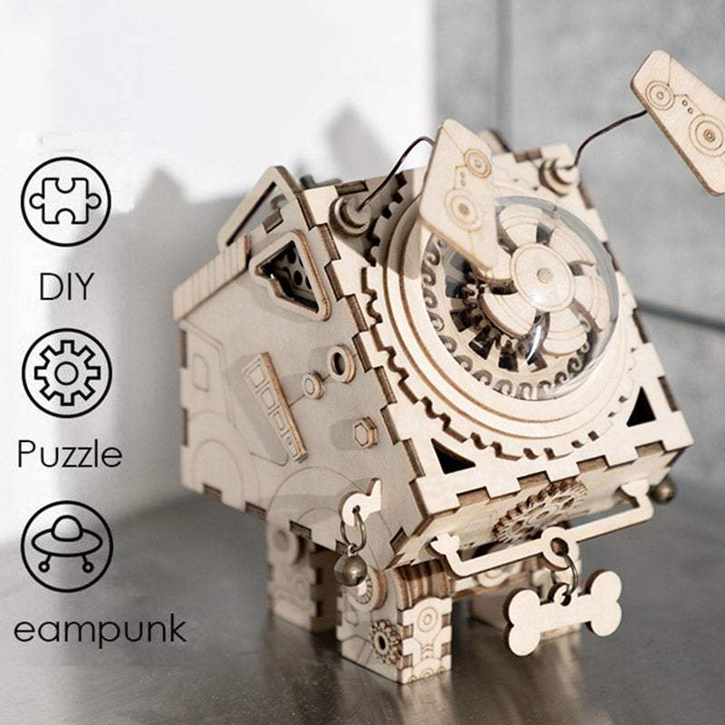 "Cyber" 3D Wooden Mechanical Music Box