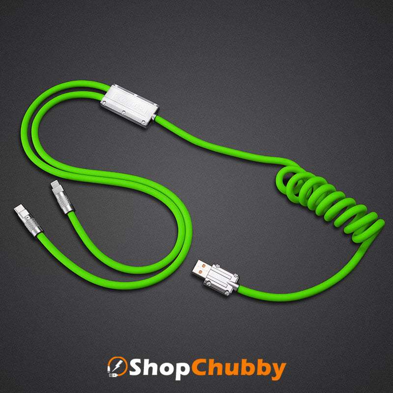 "Chubby Plus" 2 IN 1 Fast Charge Cable (C+Lightning) - St. Patrick's Day Edition