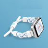 "Valentine's Edition" Colorful Woven Nylon Band For Apple Watch - Light Blue + White