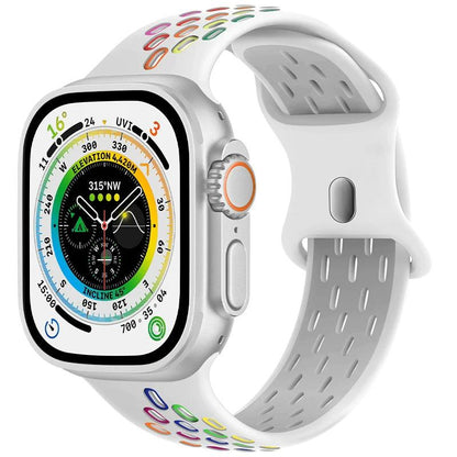 "Colorful Sport Band" Breathable And Sweat-absorbent Silicone Band For Apple Watch